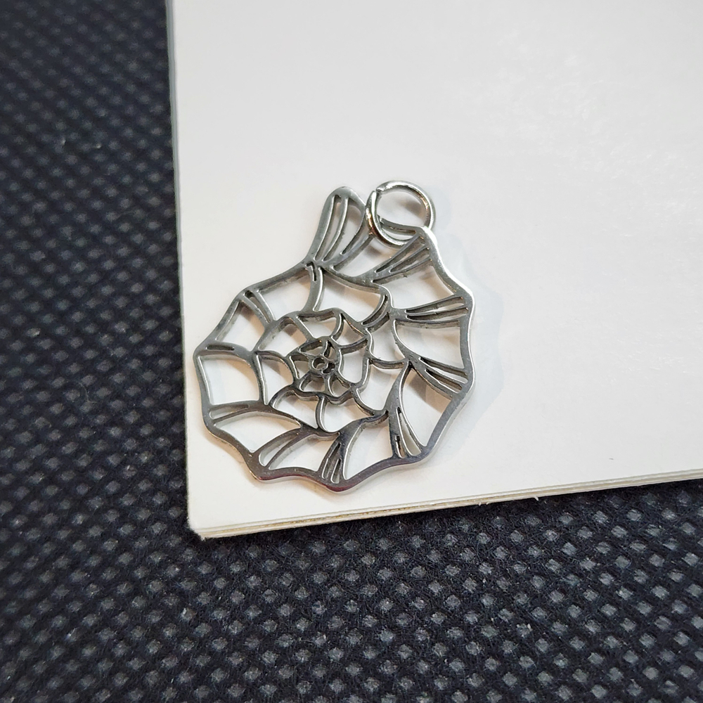 Подвеска ракушка, сталь, наутилус, 20мм, штучно