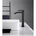 Смеситель для раковины 35к G1007-86 GAPPO высокий, литой, ЧЕРНЫЙ