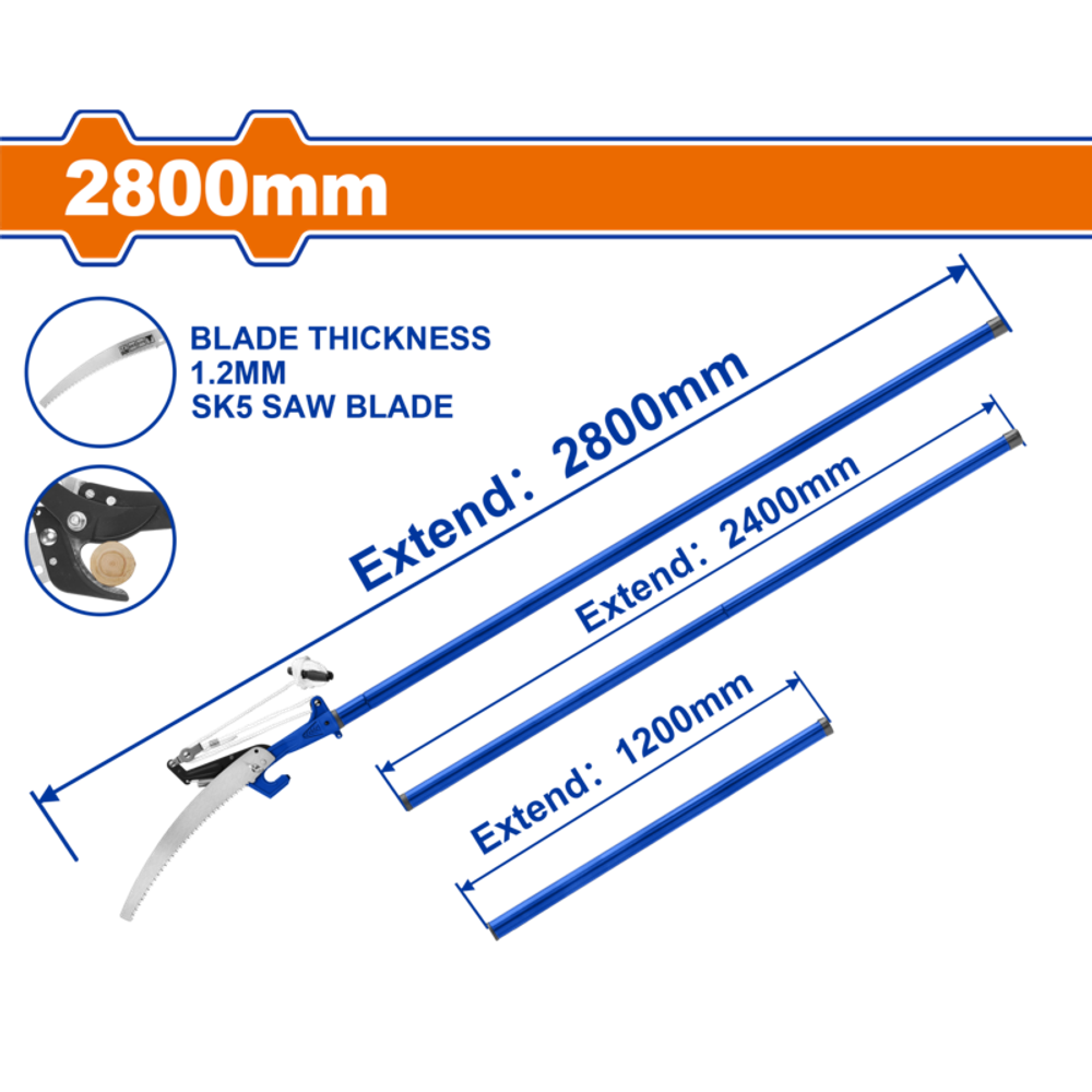 Штанговый сучкорез 2800 мм (8) WADFOW WPR4701