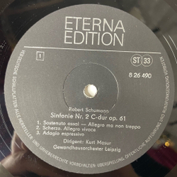 Винтажная виниловая пластинка LP Schumann Шуман Симфония Sinfonie Nr. 2 C-dur Op. 61 / Ouverture Zu Shakespeares Julius Casar Op. 128 (ГДР 1975)