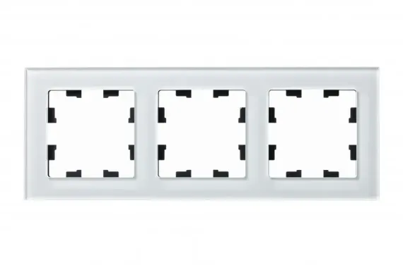 Рамка Systeme Electric ATLASDESIGN Nature 3 постовая стекло белый 38684