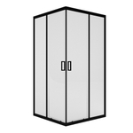 Душ.ограждение City Trend Black 1000*1000*1850 квадрат (стекло 6мм прозр, черн.ал.проф,без поддона)