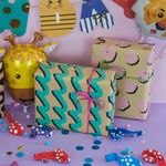 Упаковочная бумага, Крафт (0,7*1 м) Круги Люкс, Розовый, 1 шт.