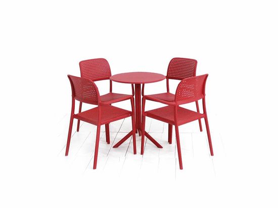 Стол пластиковый обеденный Step + Step Mini красный Италия Nardi