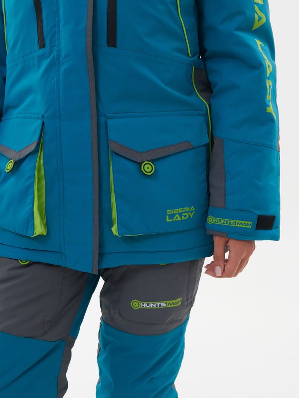 Костюм зимний Женский Siberia Lady ткань Breathable цвет Бирюза/Серый