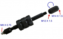 KA-2877N Съемник дизельных форсунок с обратным молотком и адаптерами