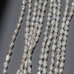 Жемчуг культивированный Кеши, белый, 3,5*6-7мм