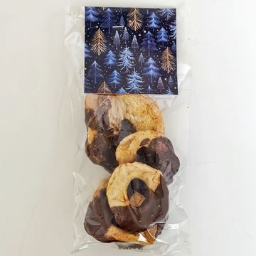 Яблочные кольца в молочном шоколаде 80 гр