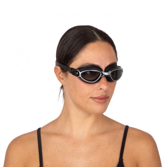 Очки для плавания Seac Axis тонированные стекла черный/серебристый