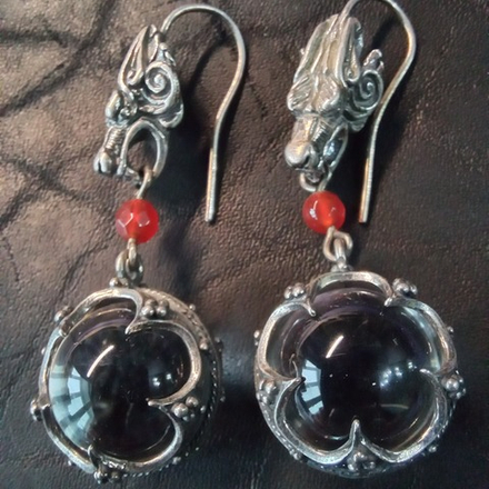 Серьги "Готланд с волками" длинные