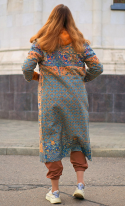 Кардиган "Сказочный лес" по мотивам фламандского гобелена 16 века, выполненного в технике мильфлёр