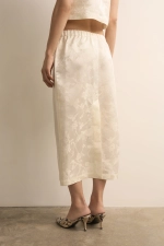 Прямая юбка из шелка-жаккарда