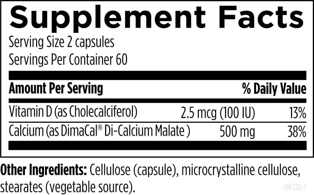 Designs For Health - CMC120 - Calcium Malate 120 capsules