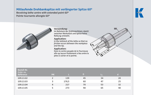 Центр вращающийся КМ3 60 гр.  109.13.03  аналог BISON 8814R