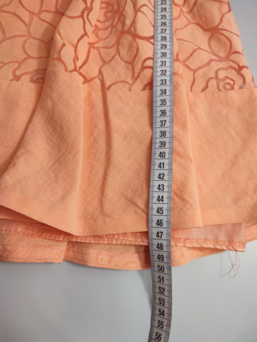 Юбка персиковая с принтом 44 размер