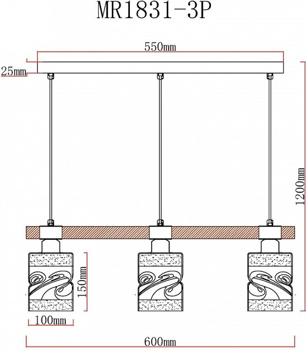 Подвесной светильник MyFar Olivia MR1831-3P