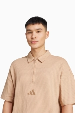 Футболка adidas Waffle Knit Polo Polo - бежевый