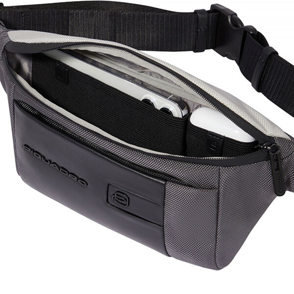 Сумка поясная Piquadro Brief 2/Grigio-nero