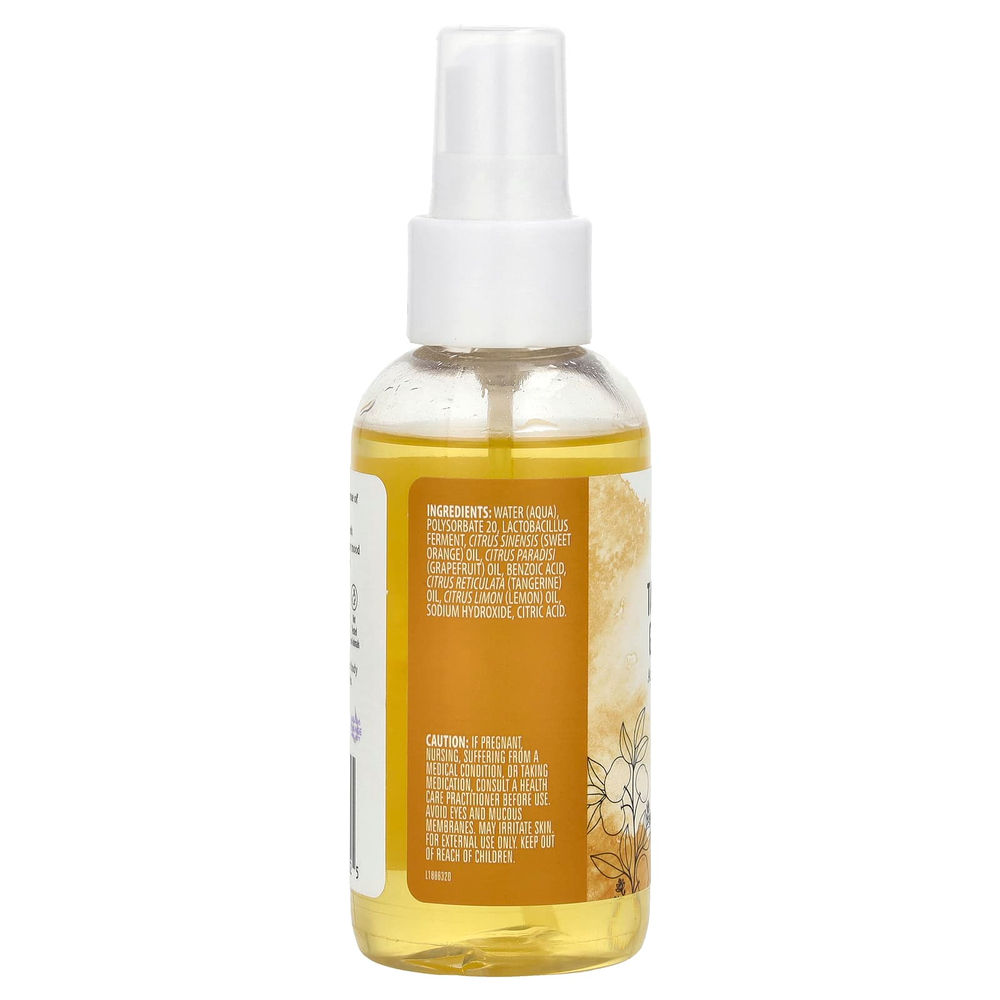 Aura Cacia, спрей для ароматерапии, для распыления в помещении и нанесения на кожу, освежающий мандарин и грейпфрут, 118 мл (4 жидк. унции)