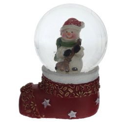 GAEM Фигурка декоративная "Дед Мороз/Снеговик" в стекл шаре, L5 W4,5 H7 см, 2в.