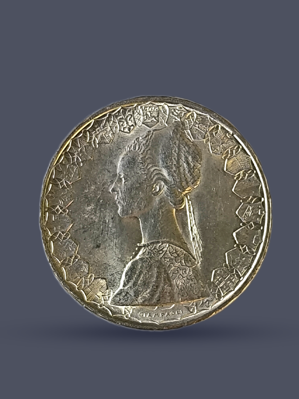 Монета 500 лир (lire) 1966 год "Каравеллы" Италия