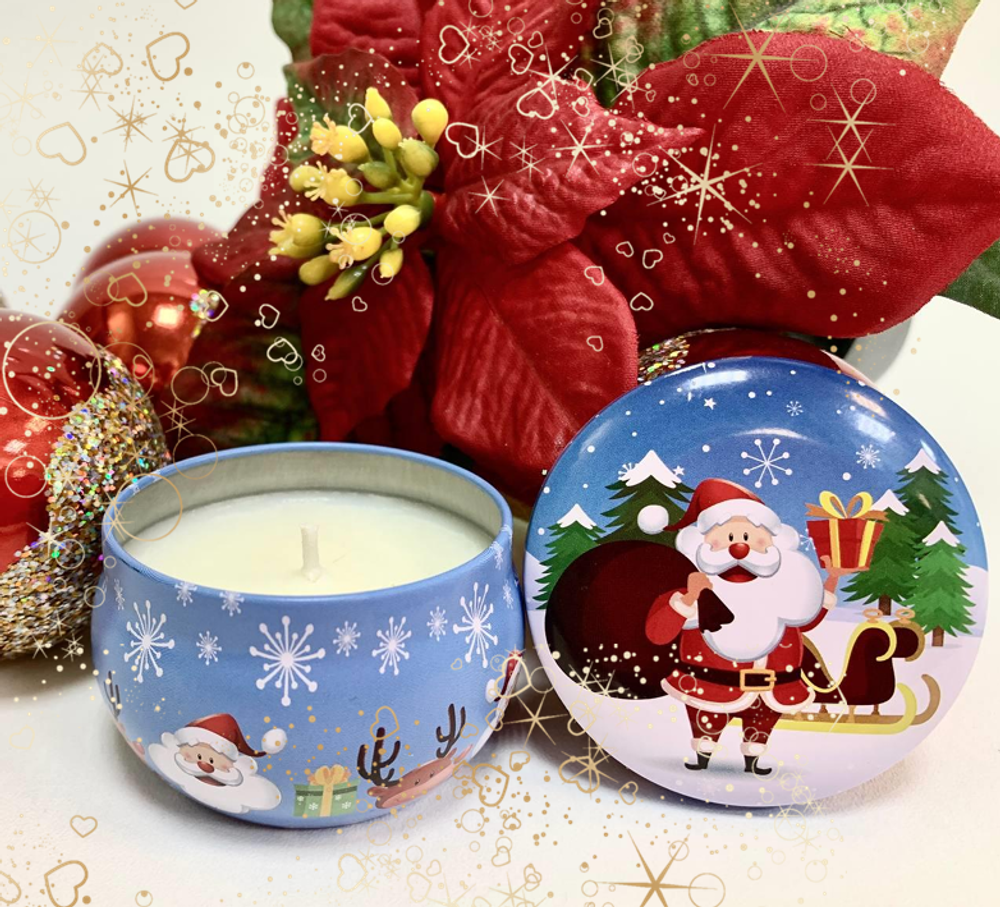 Новогодняя массажная свеча S.P.Aura в ассортименте (65мл)