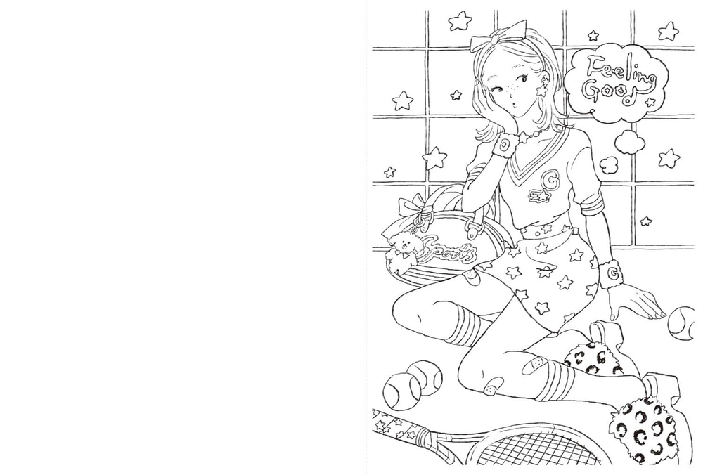 Chiyaki-no-Fakushonuriroku. Coloring Book