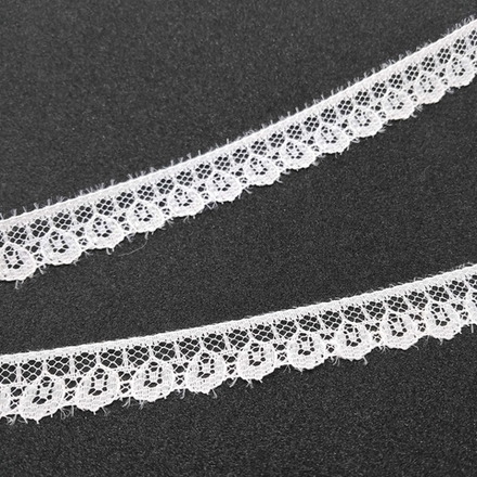 Кружево 15 мм, цвет белый, намотка 50 м (10013090/141218/0019226/1_Испания)