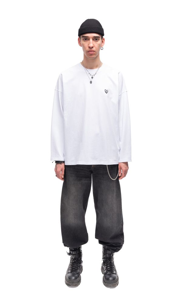 Лонгслив Be Fucking Nice белый - фото 1