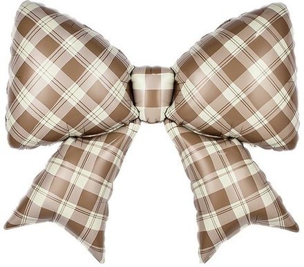 Фигура "Коричневый бантик в клеточку"