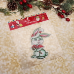 Наклейка на стекло «Кролик с леденцом» 20*20 см