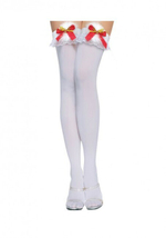 Чулки новогодние с бубенчиками белые (Цвет: белый)