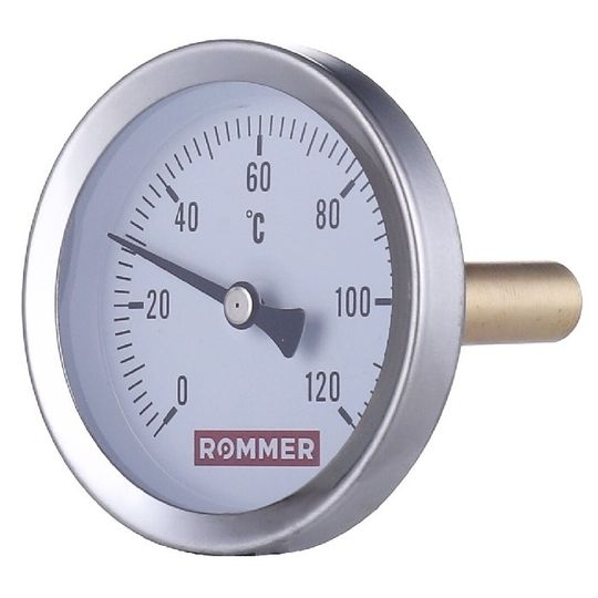Термометры биметаллические Rommer RIM-0001 с погружной гильзой