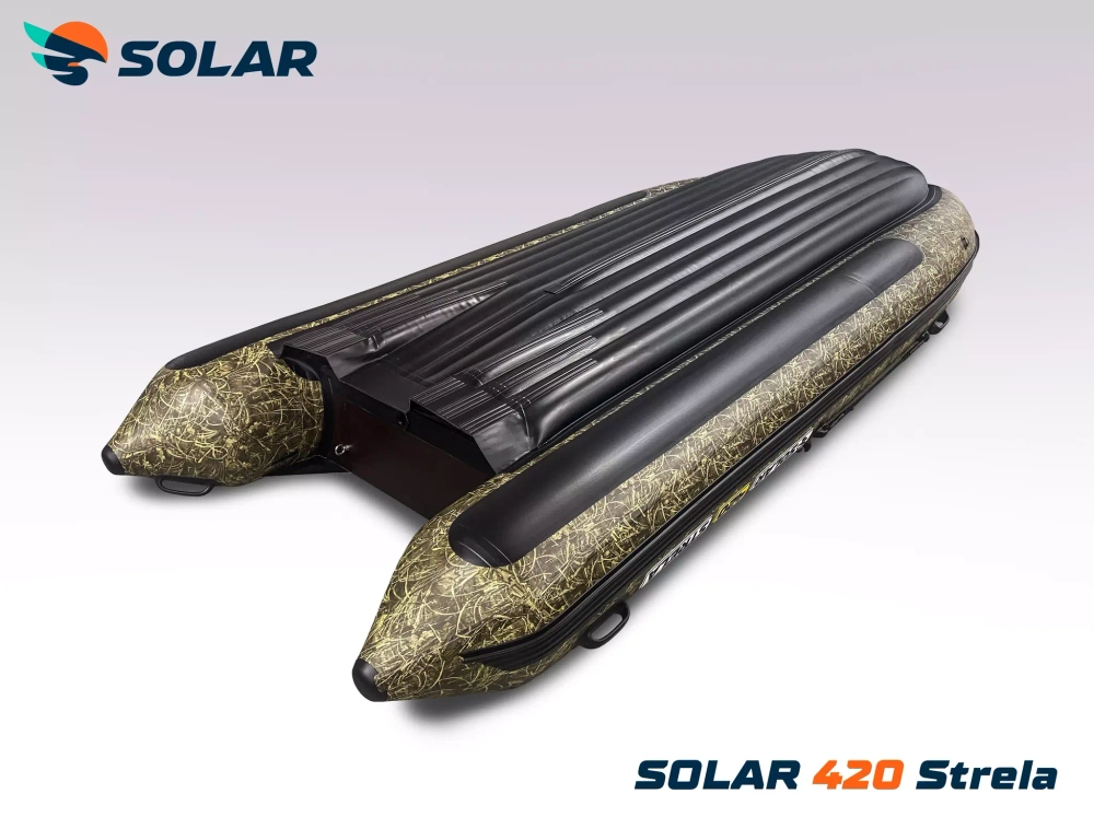 Лодка надувная моторная solar-420 strela jet tunnel