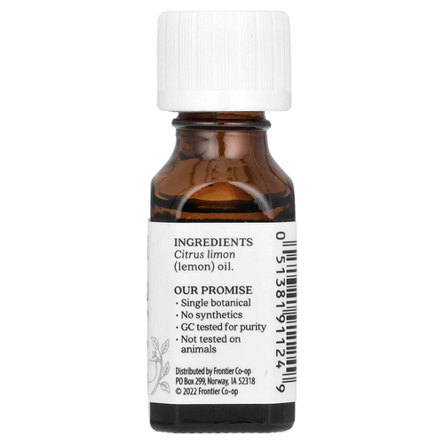 Aura Cacia, чистое эфирное масло, лимон, 15 мл (0,5 жидк. унции)