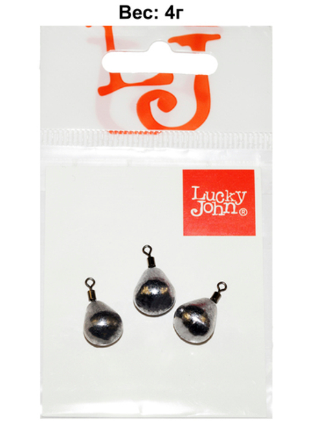 Грузa Lucky John JIG RIG 4г, уп. 3шт