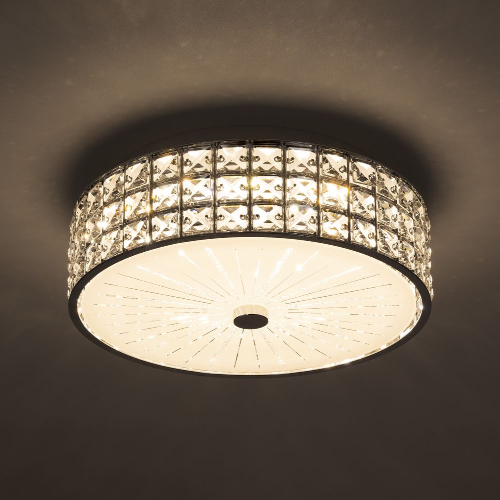 Citilux Портал CL32413G1 LED RGB Люстра хрустальная с пультом Хром