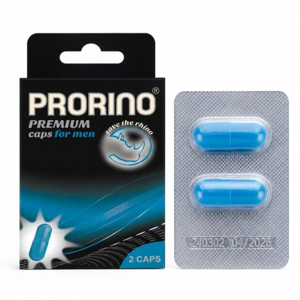 PRORINO Биологически активная добавка к пище Ero black line Potency Caps for men 2 кап.