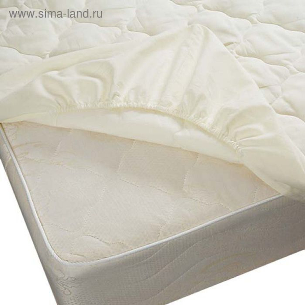 Наматрасник Белый 150х200 на резинке по контуру