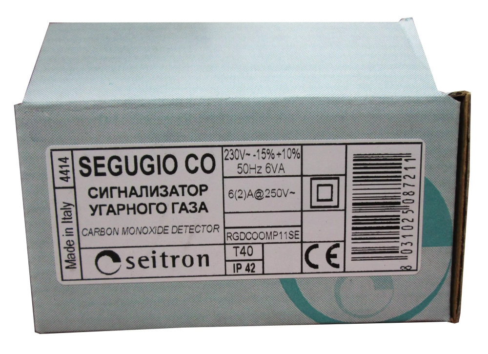 RGDCO0MP1 Seitron (Сейтрон) сигнализатор загазованности на оксид углерода и метан многоканальный стационарный