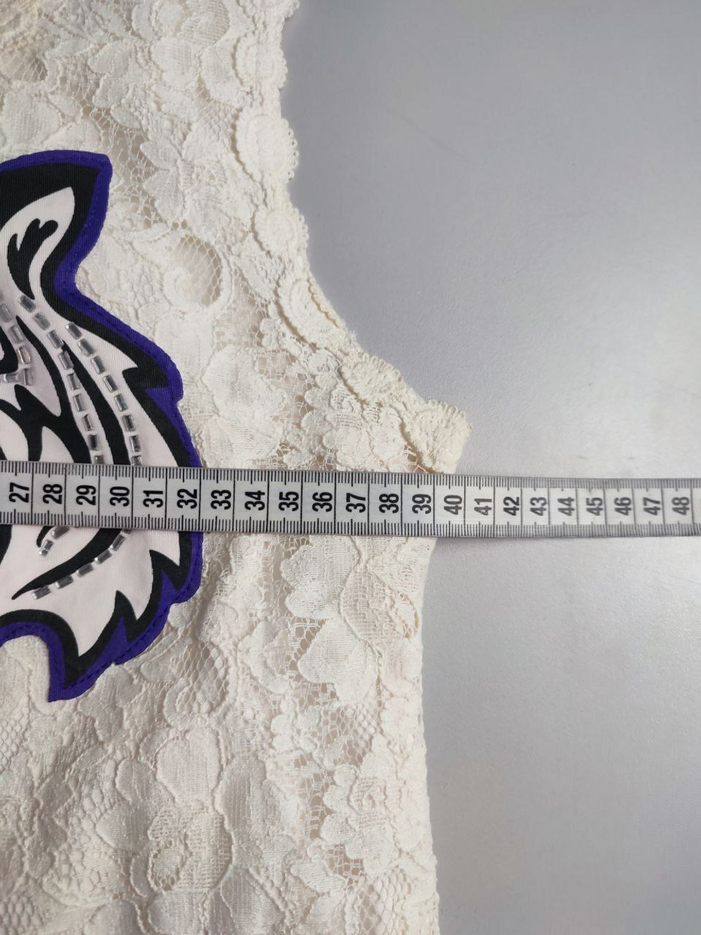 Топ Jeanswear с кружевом и стразами 40-42 размер