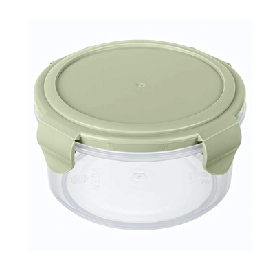 Контейнер для холодильника и микроволновой печи "smart lock" круглый 0,55л (зеленый)
