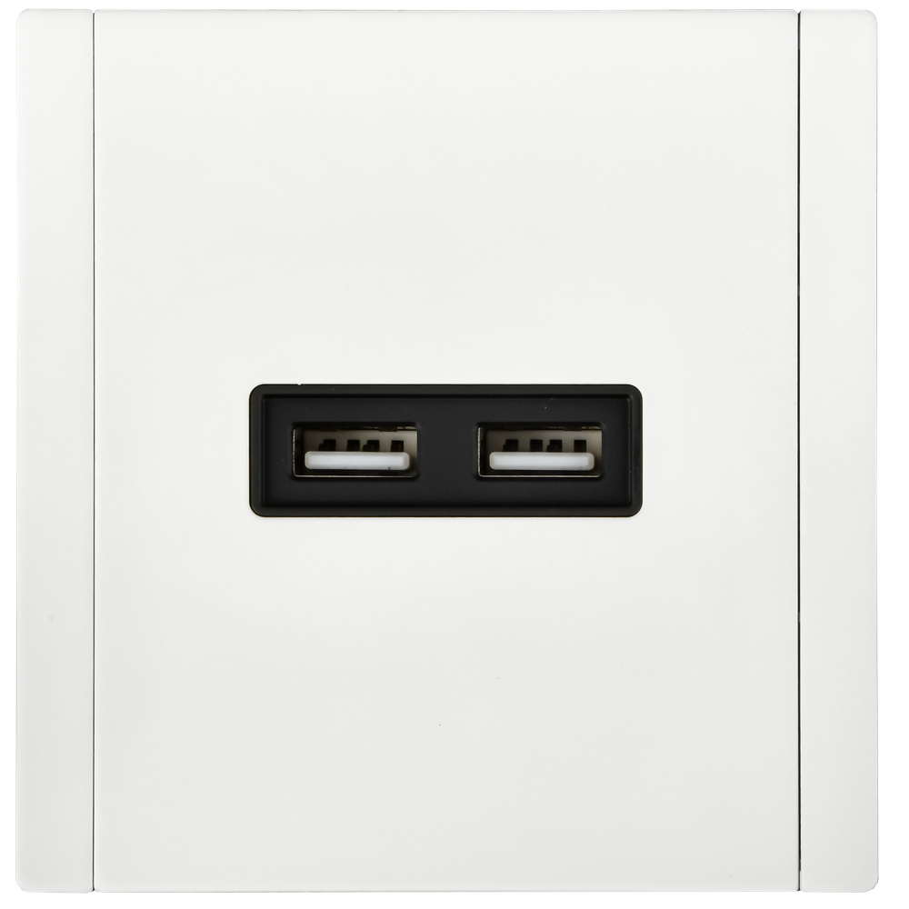 FORTE&PIANO Розетка USB A+A 3,1А FP249M металл белый IEK