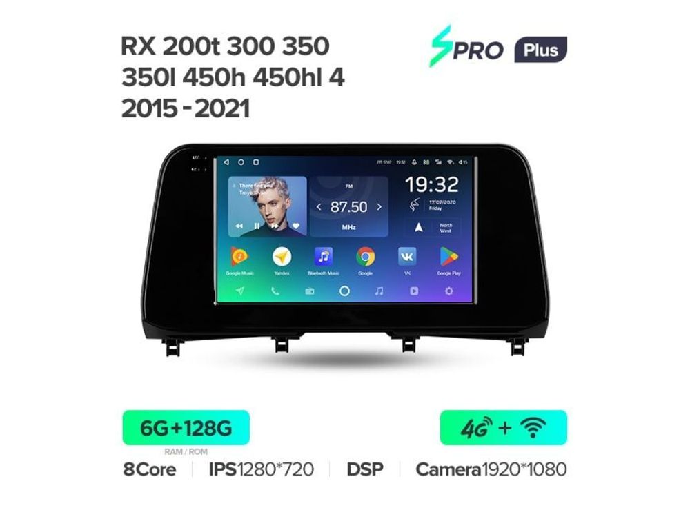 Магнитола Teyes SPRO Plus 6-128 Lexus RX200t RX300 RX350 RX350l RX450h RX450hl AL20 IV 2015-2021 10.2&quot;