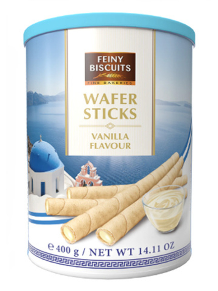 Вафельные трубочки Feiny Biscuits с кремовой начинкой со вкусом ванили (50%) 400г