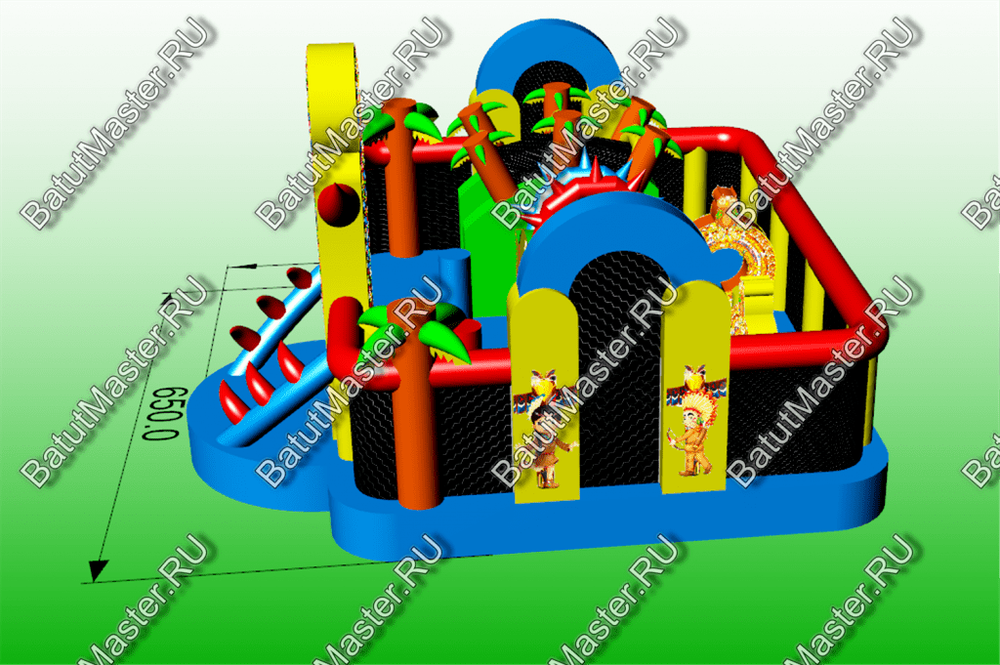 Коммерческий надувной батут "Племя Майя"