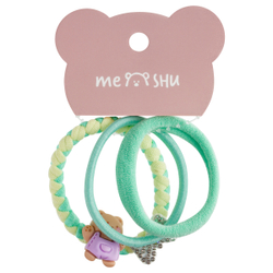 Резинки для волос MESHU, ассорти текстур, 3шт., диаметр 5см, европодвес MS_60566