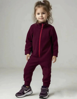 11411 Комбинезон детский флисовый винный (56-98)
