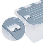 Контейнер для хранения VERDE LEON 18л с распашными крышками прозрачный