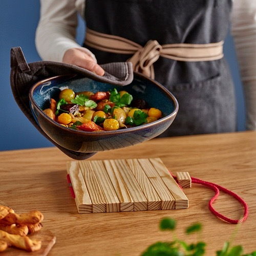 ХАЛВНАББ HALVNАBB Подставка на веревке 16-32х20 см, дерево